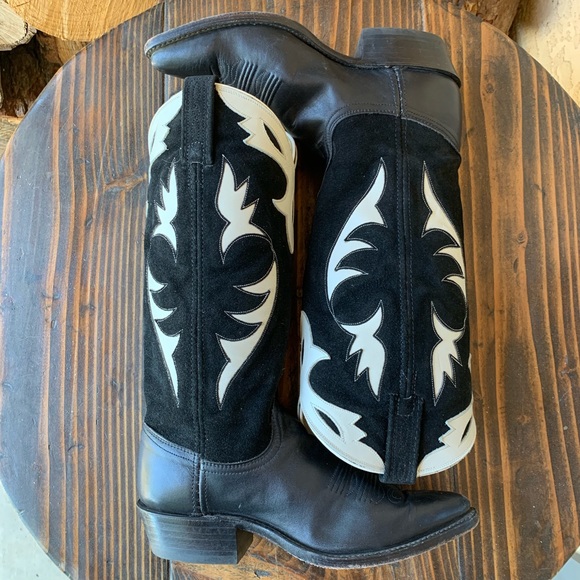 Dan Post Shoes - Dan Post Leather & Suede Western Cowboy Boots